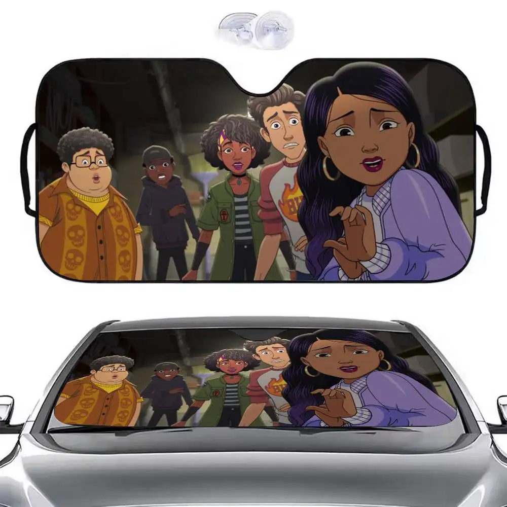 

Солнцезащитный козырек для автомобиля с рисунком F-Fright K-Krewe, зонтик от солнца на лобовое стекло автомобиля, защита от ультрафиолета и внутренний охладитель