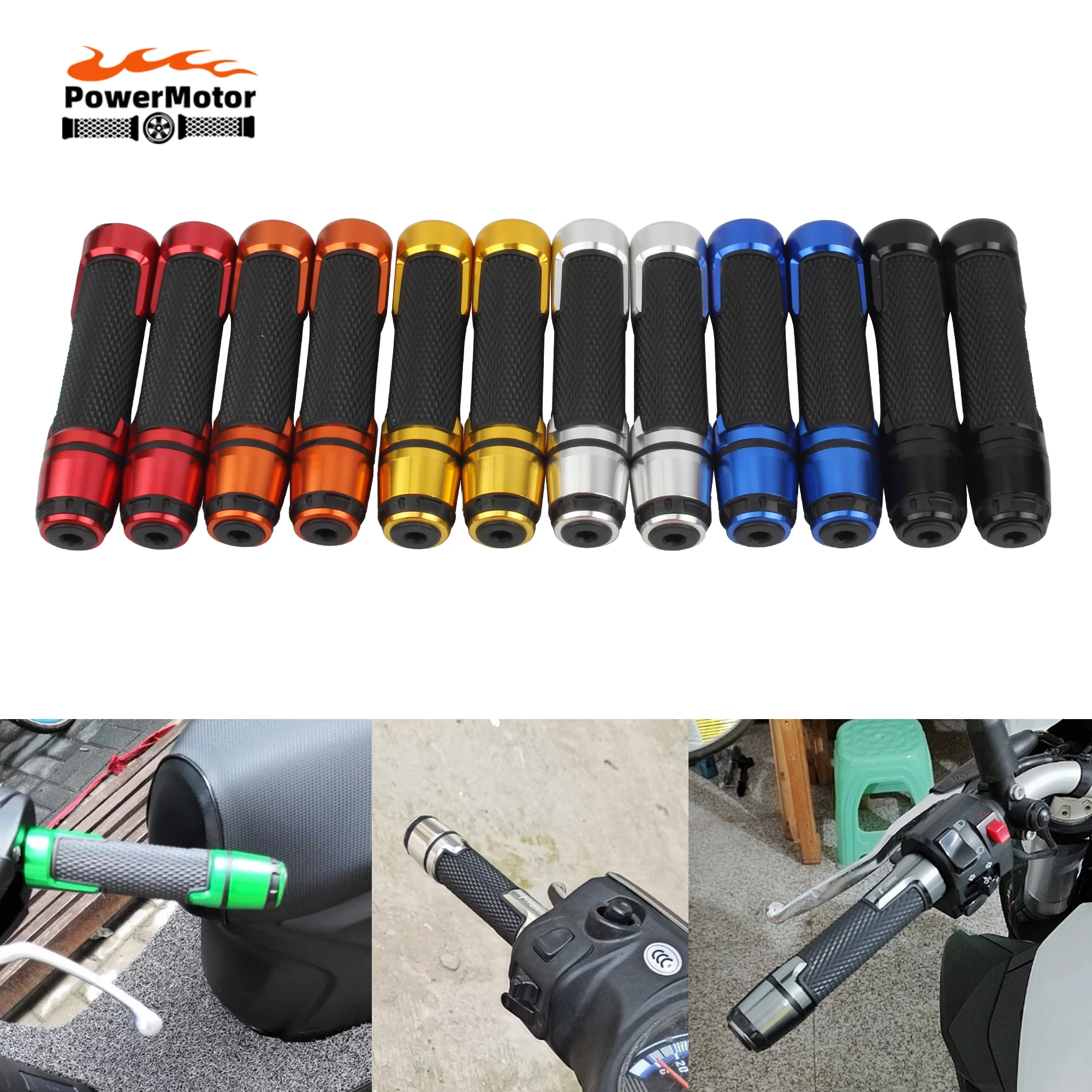 

Universal 7/8 "22mm Motorcycle Fatbike Grip Cuffs Handle Handlebar CNC For Kawasaki Honda Yamaha Suzuki Ducati Motorbike