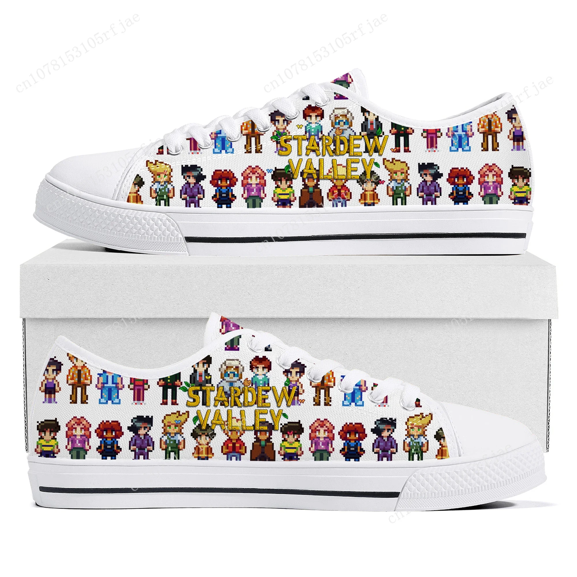 

Stardew Valley Low Top Sneakers Cartoon Game Womens Mens Teenager High Quality Canvas Sneaker Couple Fashion Custom Built Shoes