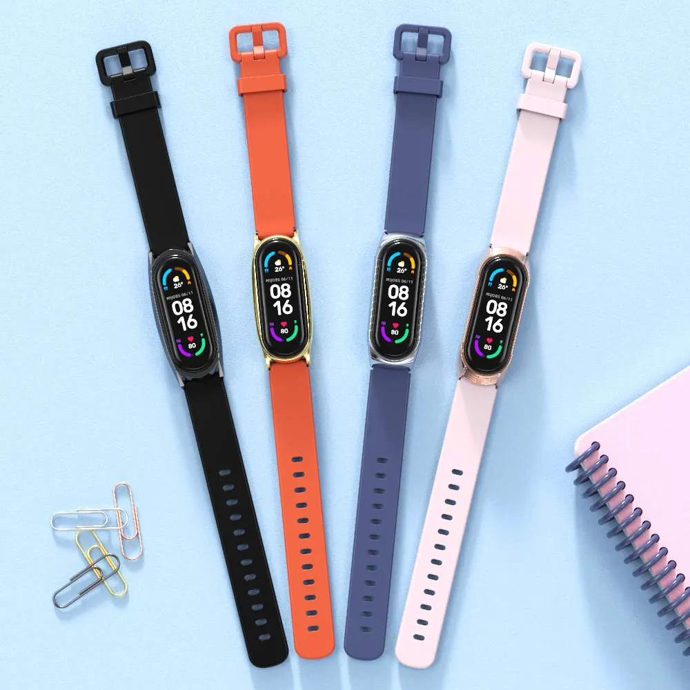 Mi Band 10 9 8 Substituição de acessório de pulseira de relógio para Xiaomi Smart Band 9 10 Pulseira versão cerâmica