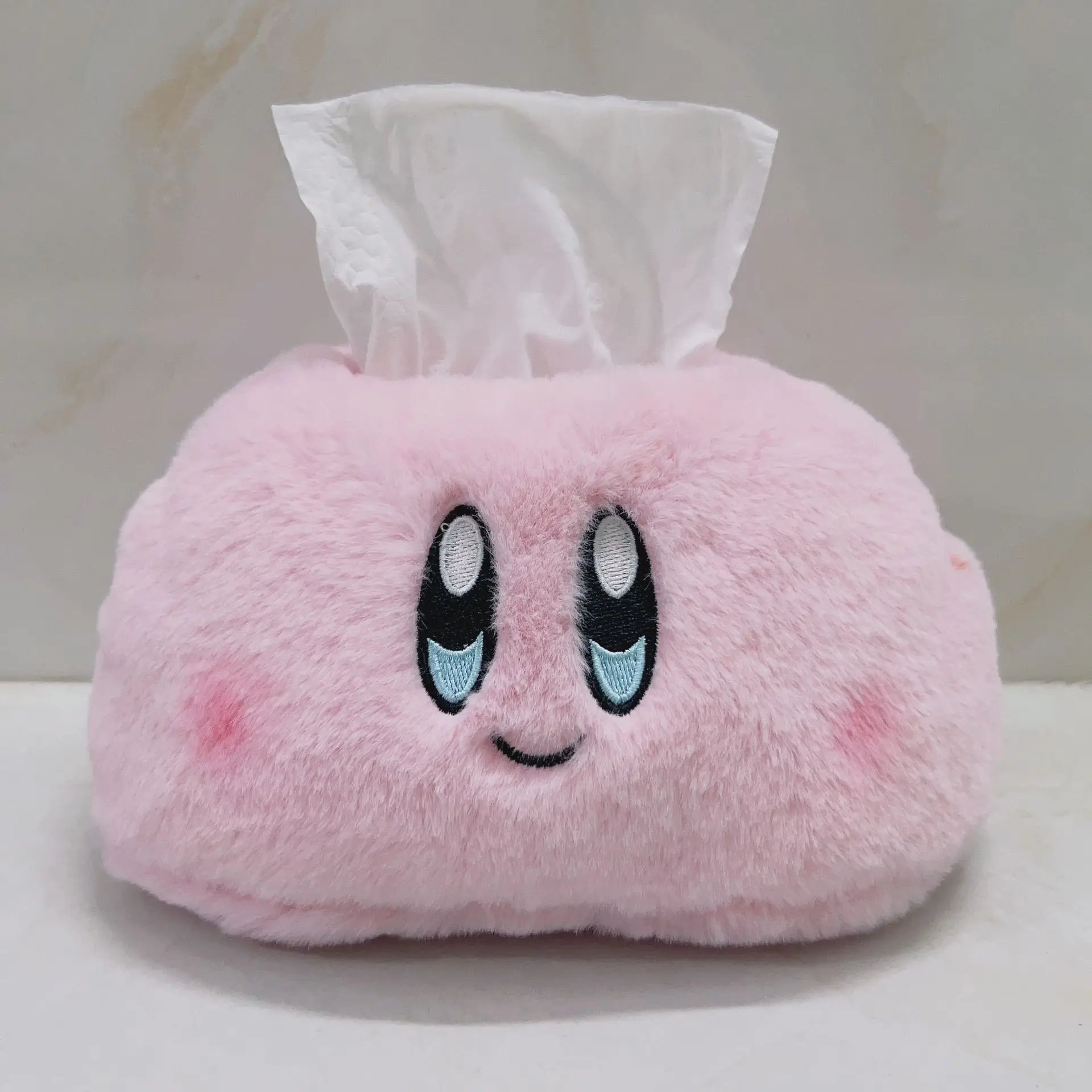 Kawaii Kirby Tissue Box Car Tissue Storage Box Container Desktop Napkin Tissue Holder Case Storage Box Accessory Storage Box