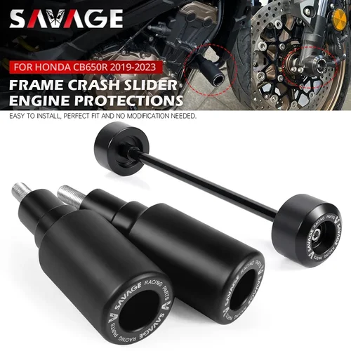 Imagen 1 del producto Para HONDA CB650R marco deslizante Protector contra choques CB 650R 650 R 2019-2025 motocicleta horquilla eje deslizador protección contra choques de motor