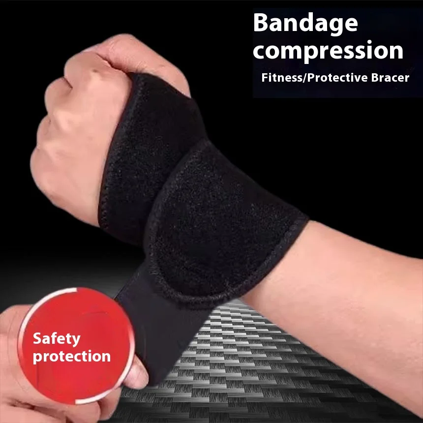 1pc Fitness Wrist Wraps Weight Lifting Gym Wrist Straps Cross Training Padded Thumb Brace Strap Power Hand Support Bar Wristband