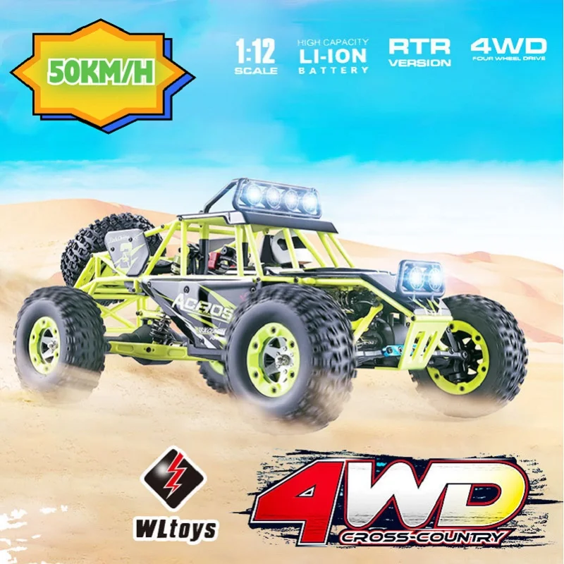 【ジャンク新品】WLtoys 12429 ４WD ⑤ WLtoys-Carro de controle remoto com luz LED, veículo Buggy