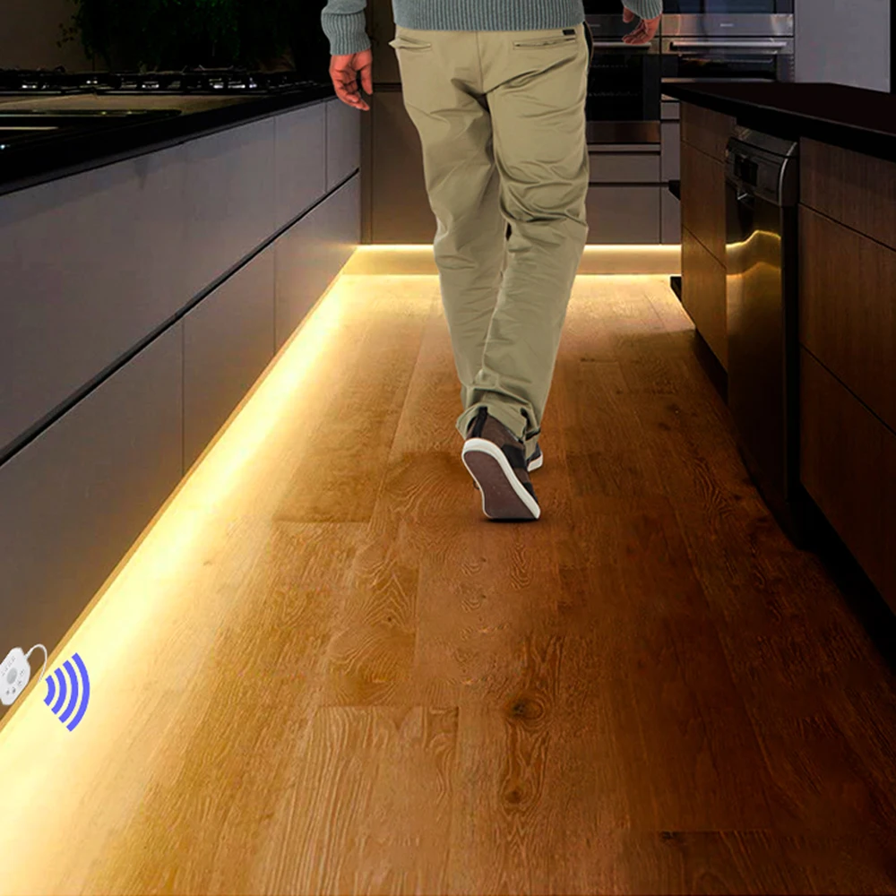 شريط COB LED مع مستشعر حركة 5 فولت USB LED ضوء 3000 كيلو أبيض دافئ 320 المصابيح/م 1-5 متر حركة عكس الضوء تنشيط مع جهاز التحكم عن بعد RF