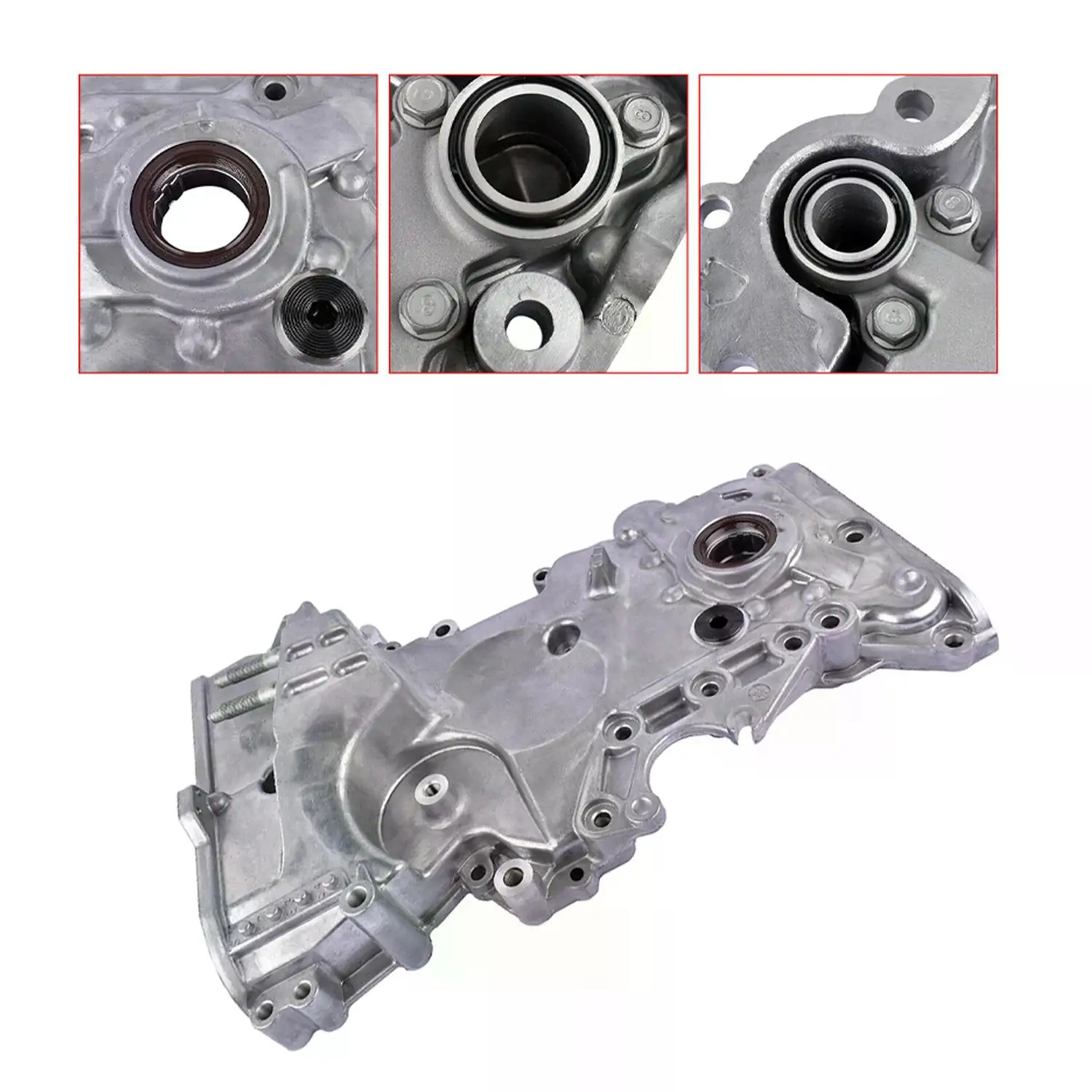 21350-2E350 213502E330 213502E310 213502E311 213502E300 Timing Chain Oil Pump Cover For 14-19 Kia Forte Soul Hyundai Tucson 2.0L