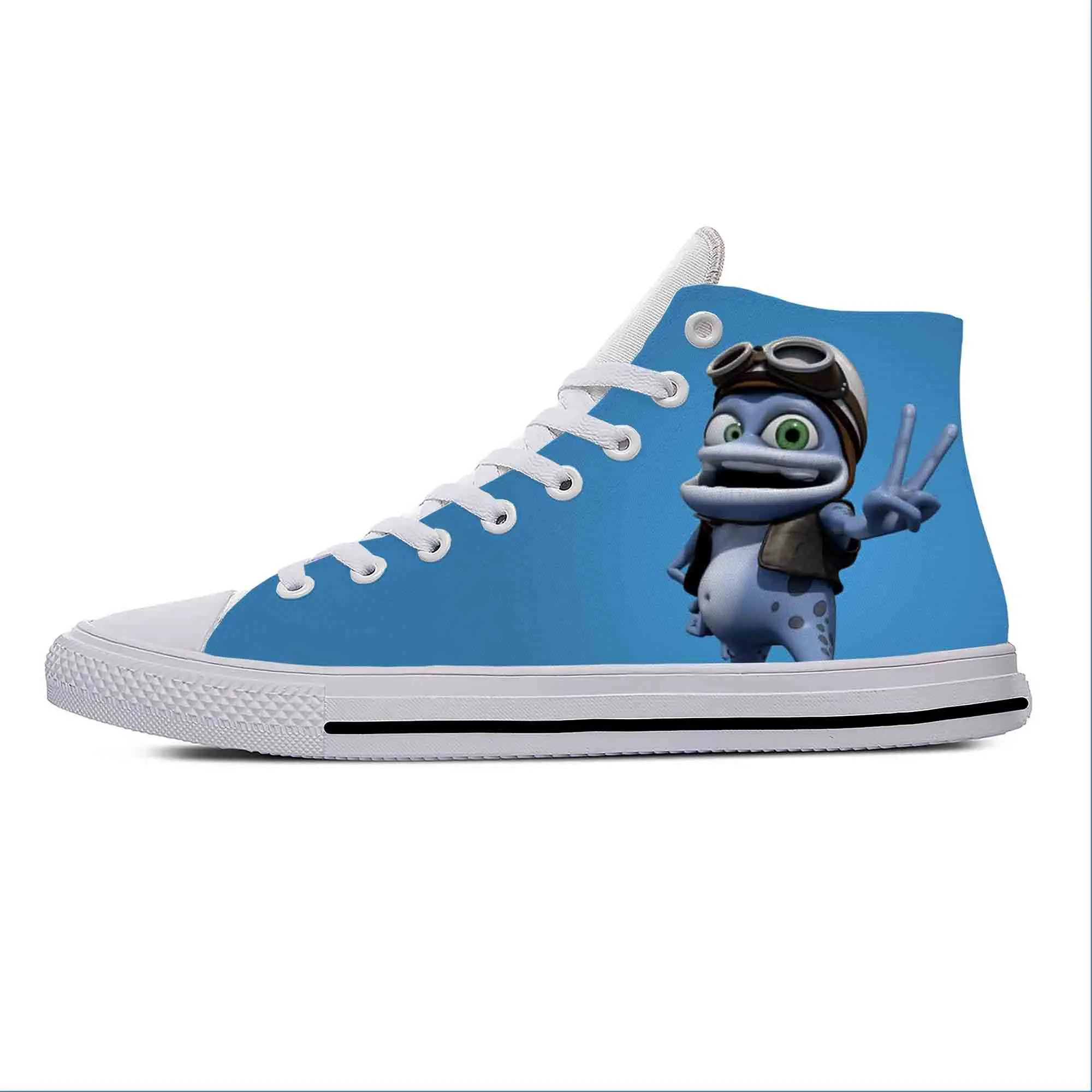 Anime Cartoon Manga Music Crazy Frog Cool Funny Casual Cloth Shoes High Top Lightweight Breathable 3D Print Men Women Sneakers