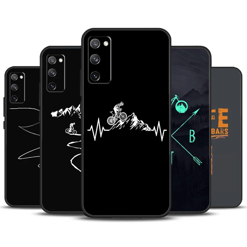 MTB Mountain Bike Cycling Bicycle Case For Samsung Galaxy S24 Ultra S21 S22 S23 Plus S20 FE S8 S9 S10 Note 10 20 Ultra Cover