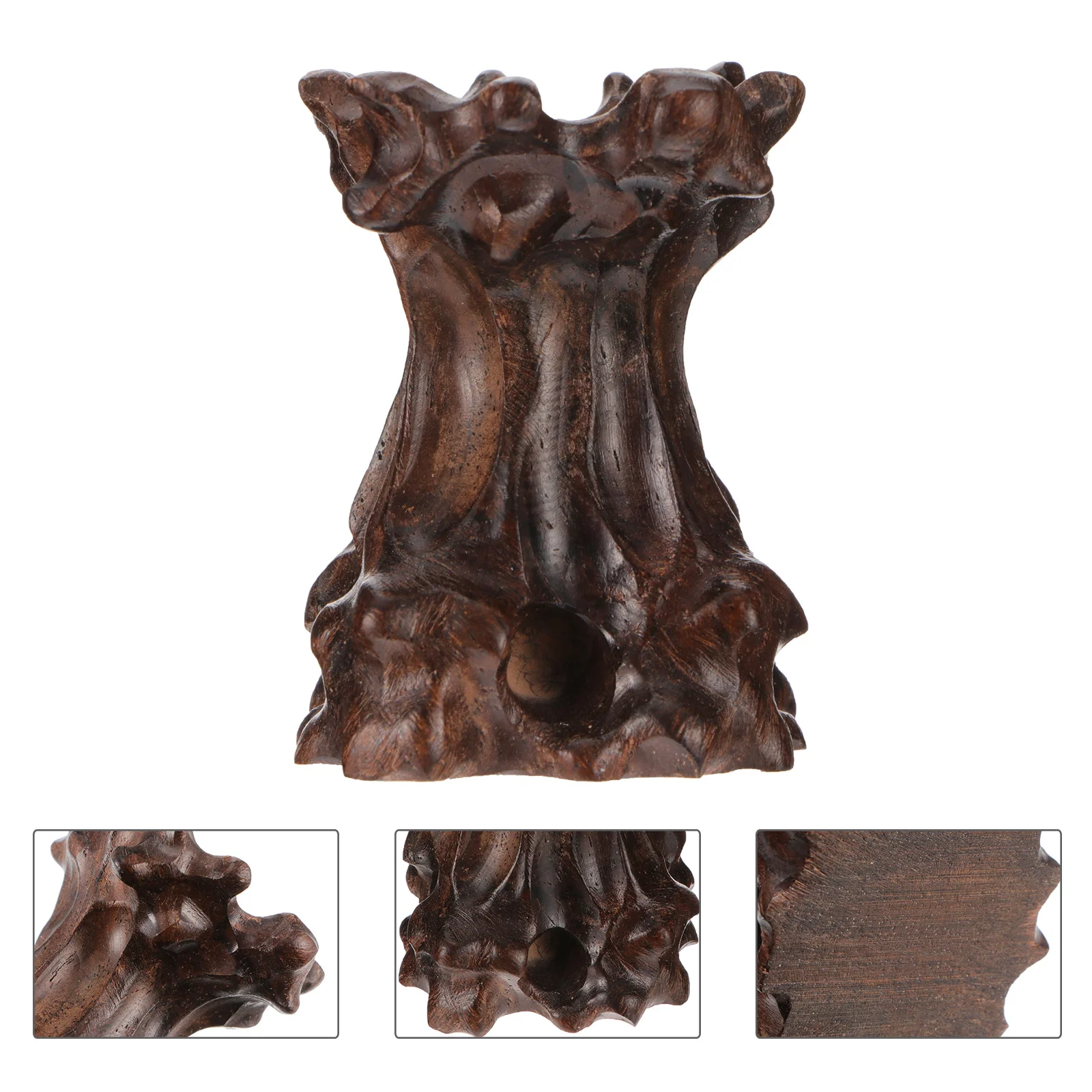 

1Pcs Wood Crystal Ball Base Creative Carved Design Stand for Crystal Display Sturdy Portable Holder Decorative Showcase