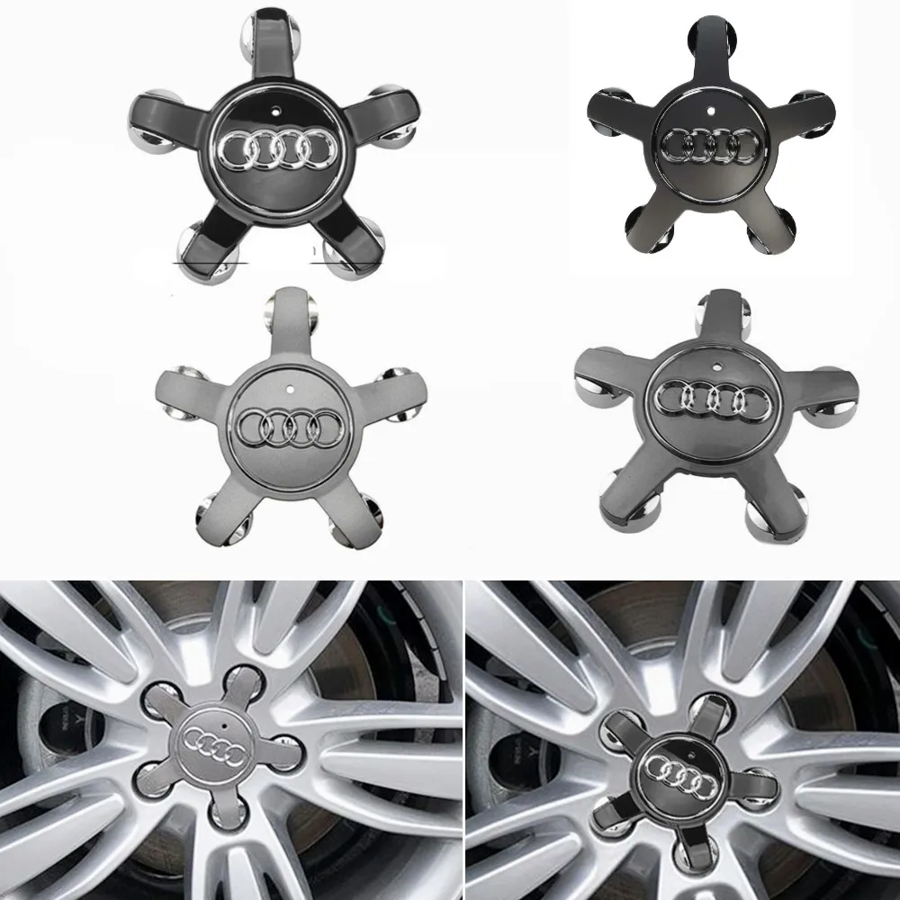 4 Pcs/set 135mm Alloy Wheel Center Hubcaps Emblems Badge For A3 A4 A5 A6 A7 A8 4F0601165