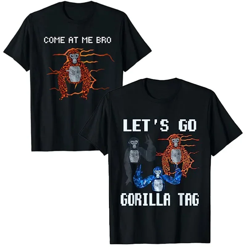 Let's Go Gorilla Tag T-Shirt for Kids VR Gamer Tee Adult Teens Clothes Short Sleeve Humor Funny Cute Animal Print Graphic Outfit