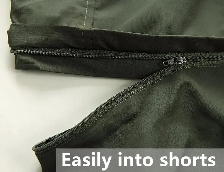 Men\'s Convertible Quick-Dry Hiking Pants to Shorts, Summer Trekking Camping Trousers Lightweight Breathable S-3XL Factory Direct