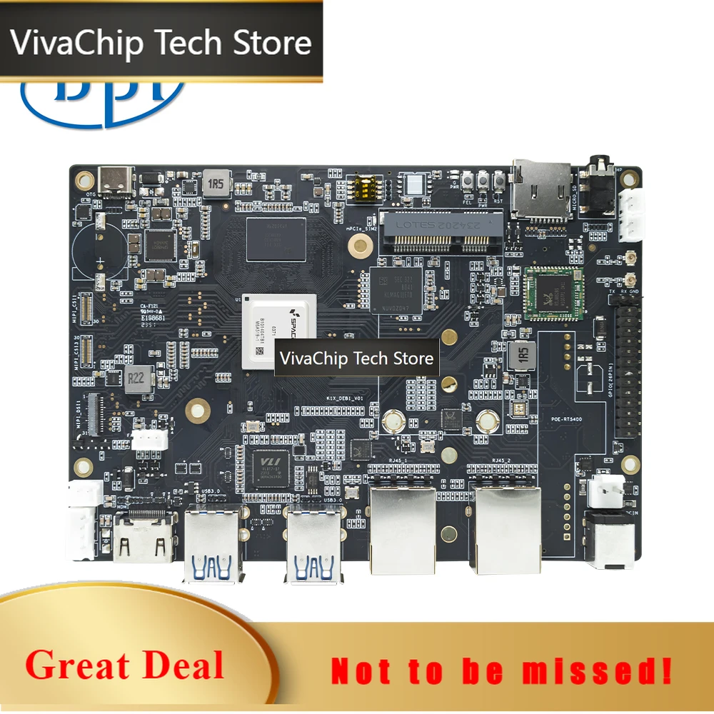 VivaCTBanana Pi BPI-F3 SpacemiT K1 8 Core RISC-V Chip 4G LPDDR4 16G EMMC 2.0TOPs AI Computing Power Industrial Grade Development