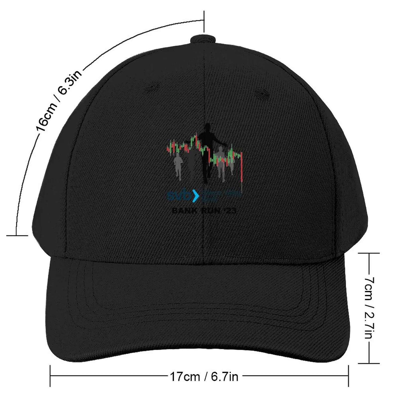 Svb Silicon Valley Bank Run ′23 Baseball Cap Snap Back Hat Luxury Hat Golf Cap Luxury Cap Mens Hats Women's