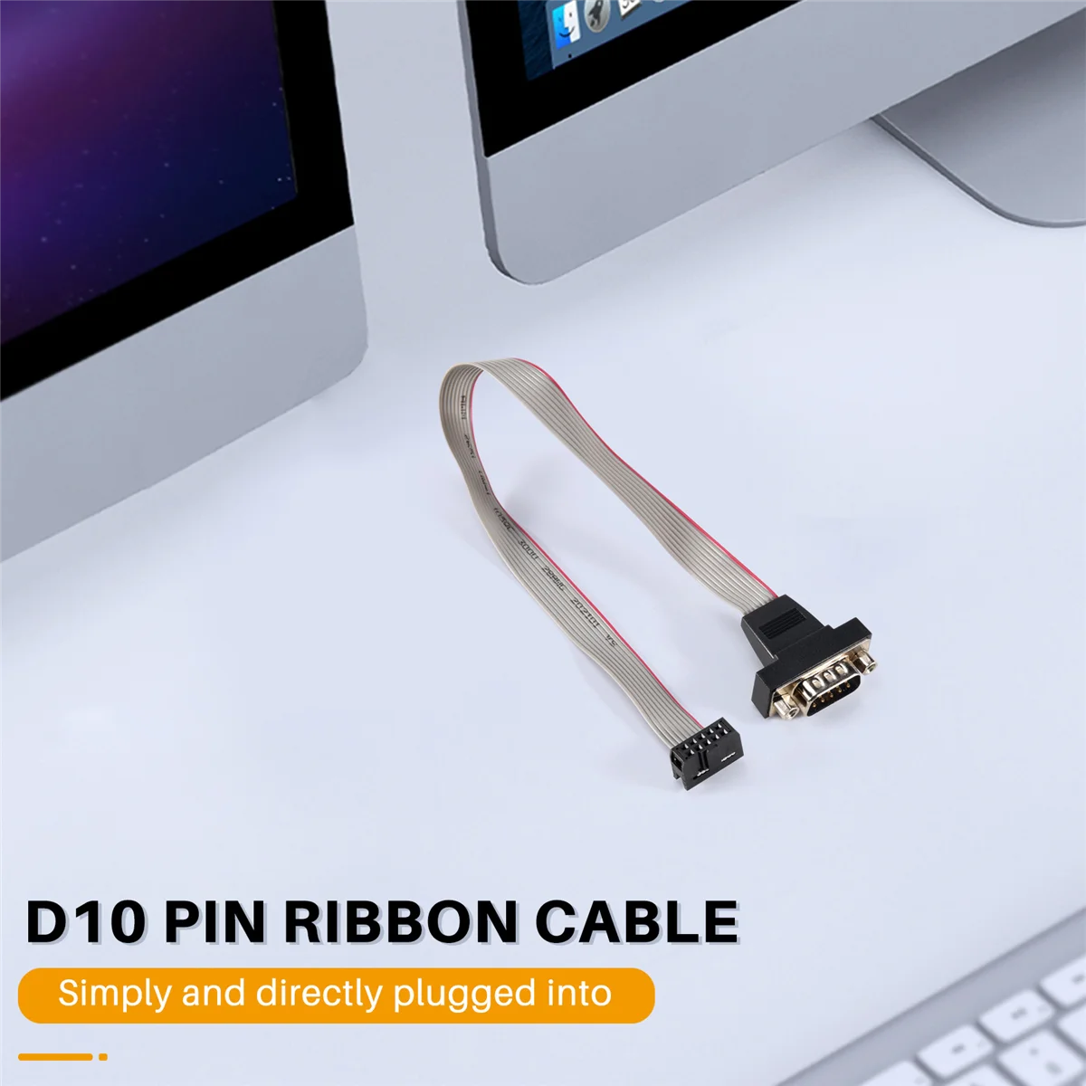 DB9 RS232 To 10 Pin Ribbon Cable Connector Adapter