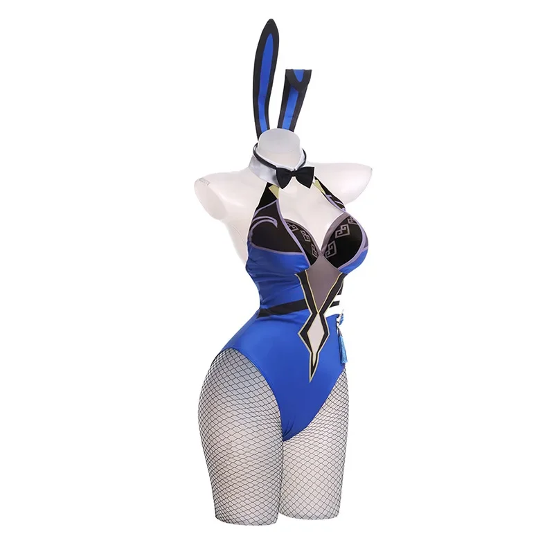 

Yelan Cosplay Costume Game Genshin Impact Women Sexy Bunny Girl Suit Jumpsuit Ye Lan Bunny Suit Halloween