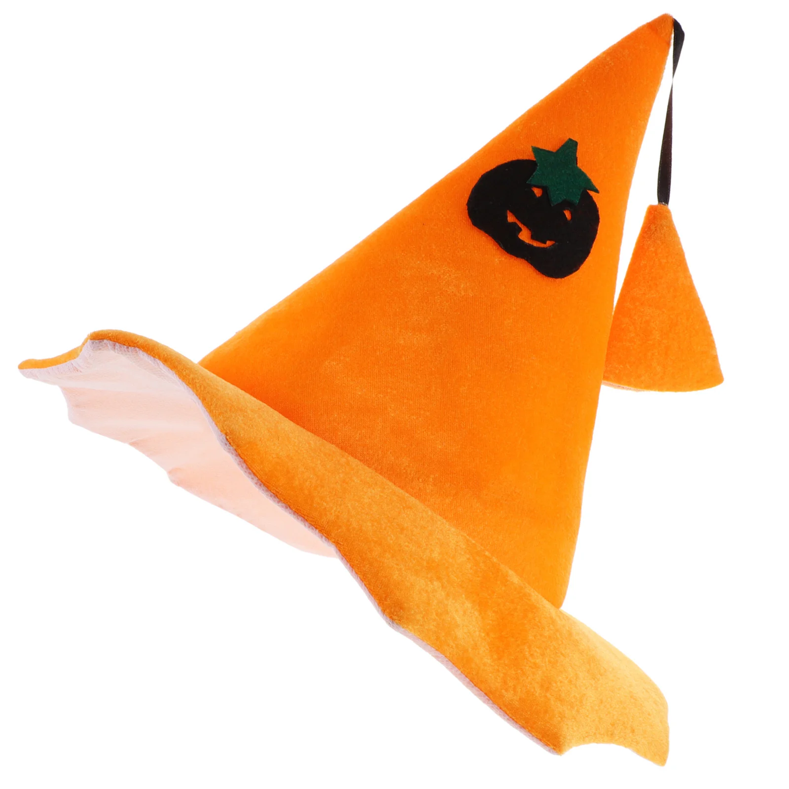 

Halloween Pumpkin Hat Pointed Design Easy Wear Elegant Style for Halloween Costume Cosplay Pumpkin Pie Hat Cosplay Prop