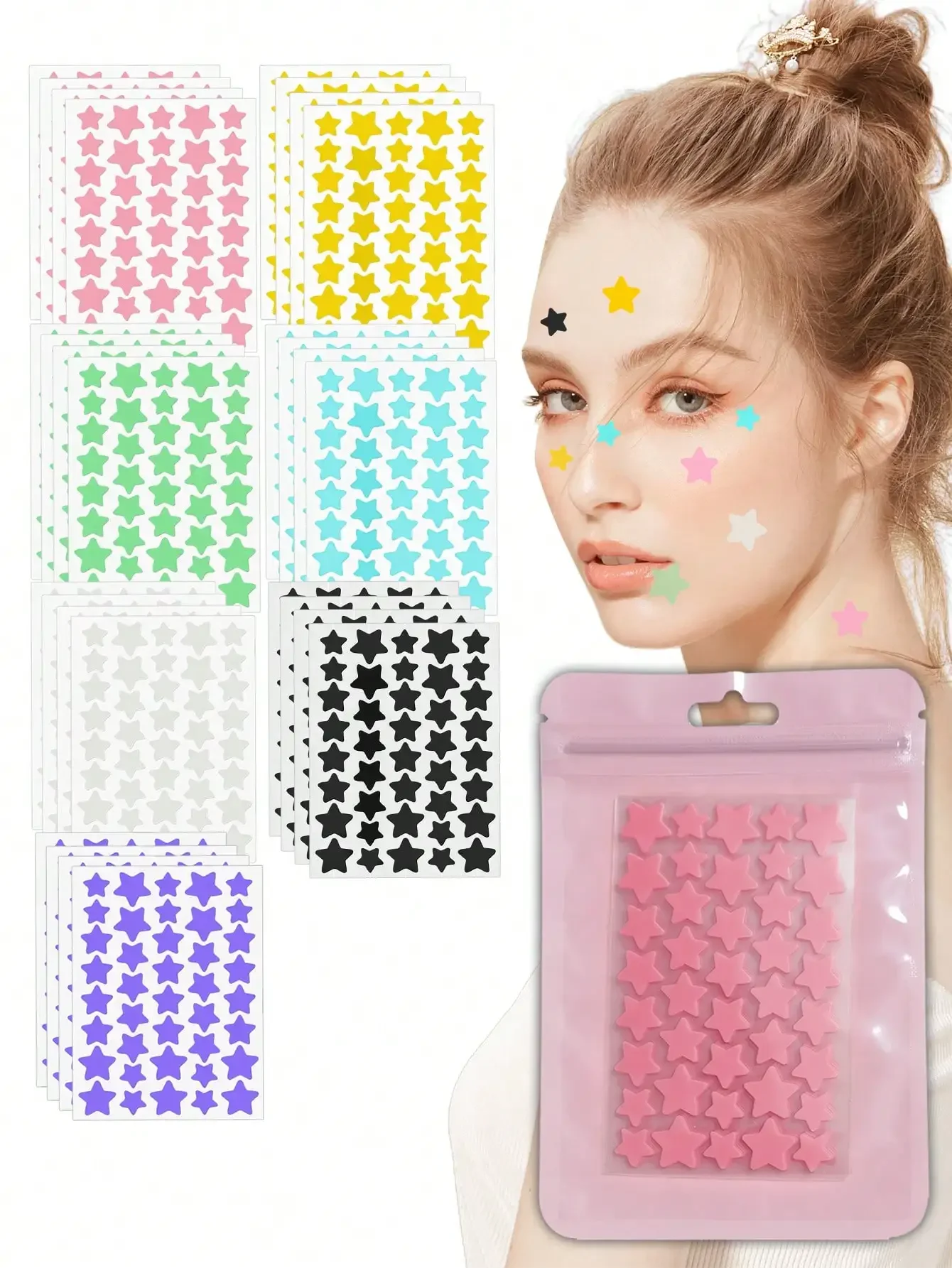 

240 Pieces. Cover Stickers, Pentagram Holiday Party Stickers, Star Stickers, Decorative Stickers, Makeup And Decorative