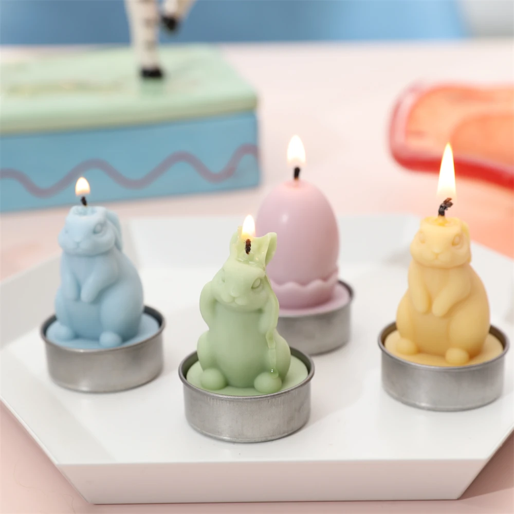 Силиконовая форма для свечей Boowan Nicole, Пасхальный кролик, для самостоятельного изготовления пасхальных свечей, пасхальный подарок ручной работы, домашний декор