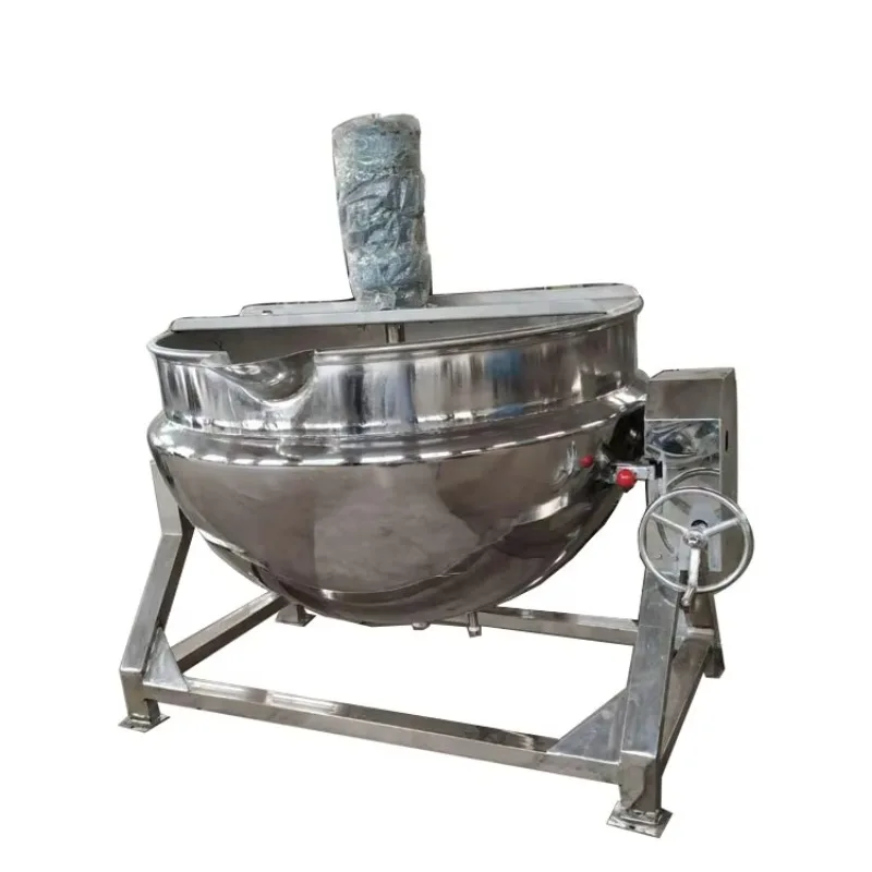 

Industrial Cooking Gas Electricity Heating Jacketed Kettle Pot with Mixer