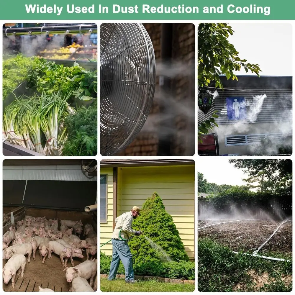 Durable 3/16 Inch Misting Nozzle Brass 0.1mm~0.5mm Atomization Sprayer With Filter Inside Cooling Nozzles