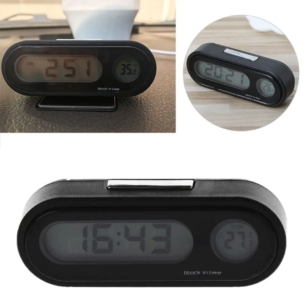 

In 1 LCD Backlight Automotive Hygrometer Car Thermometer Car Styling Digital Clock Car Clock Electronic Clock Thermometer Clock