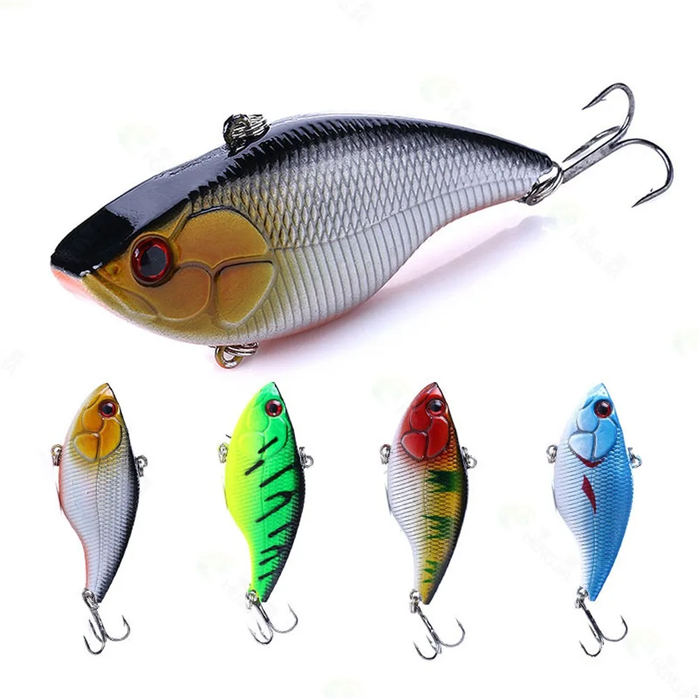 1~8PCS Fishing Lure VIB Rattlin Hook 7CM-10.5G-# Fishing Sinking Vibration Crankbait For Bass Pike Peche  Tackle angel köder