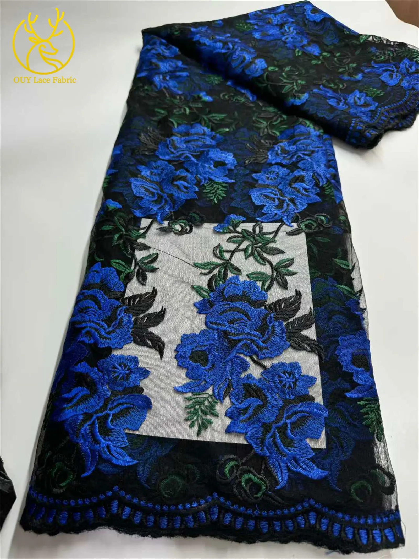 2026 Afrikanischer Spitzenstoff, hochwertige französische weiche Stickerei-Spitze, Mesh-Spitze, nigerianische Tüllspitze für Partykleider, 5 Yards – Detail 13