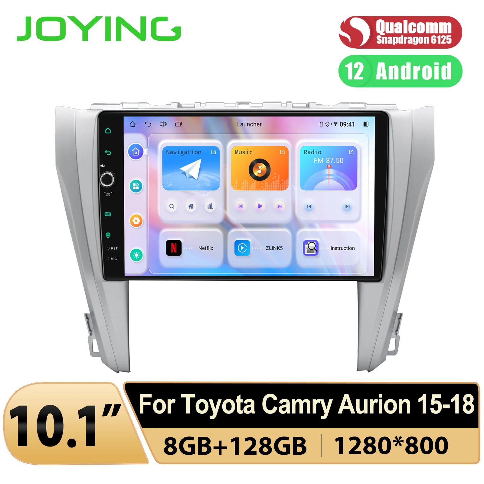 

Joying 10.1"Android 12.0 Car Radio Stereo Upgrade GPS Music Carplay System For 2015-2018 Toyota Camry Aurion Plug and Play