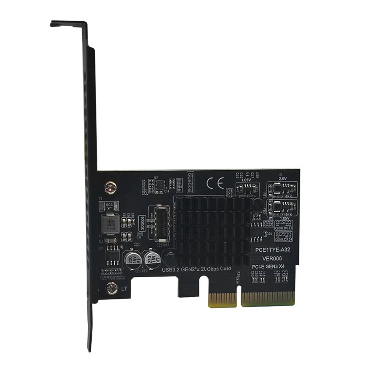 USB3.2 Expansion Card GEN2X2 20Gbps PCIE 4X Adapter TYPE-C Front A-KEY/TYPE-E