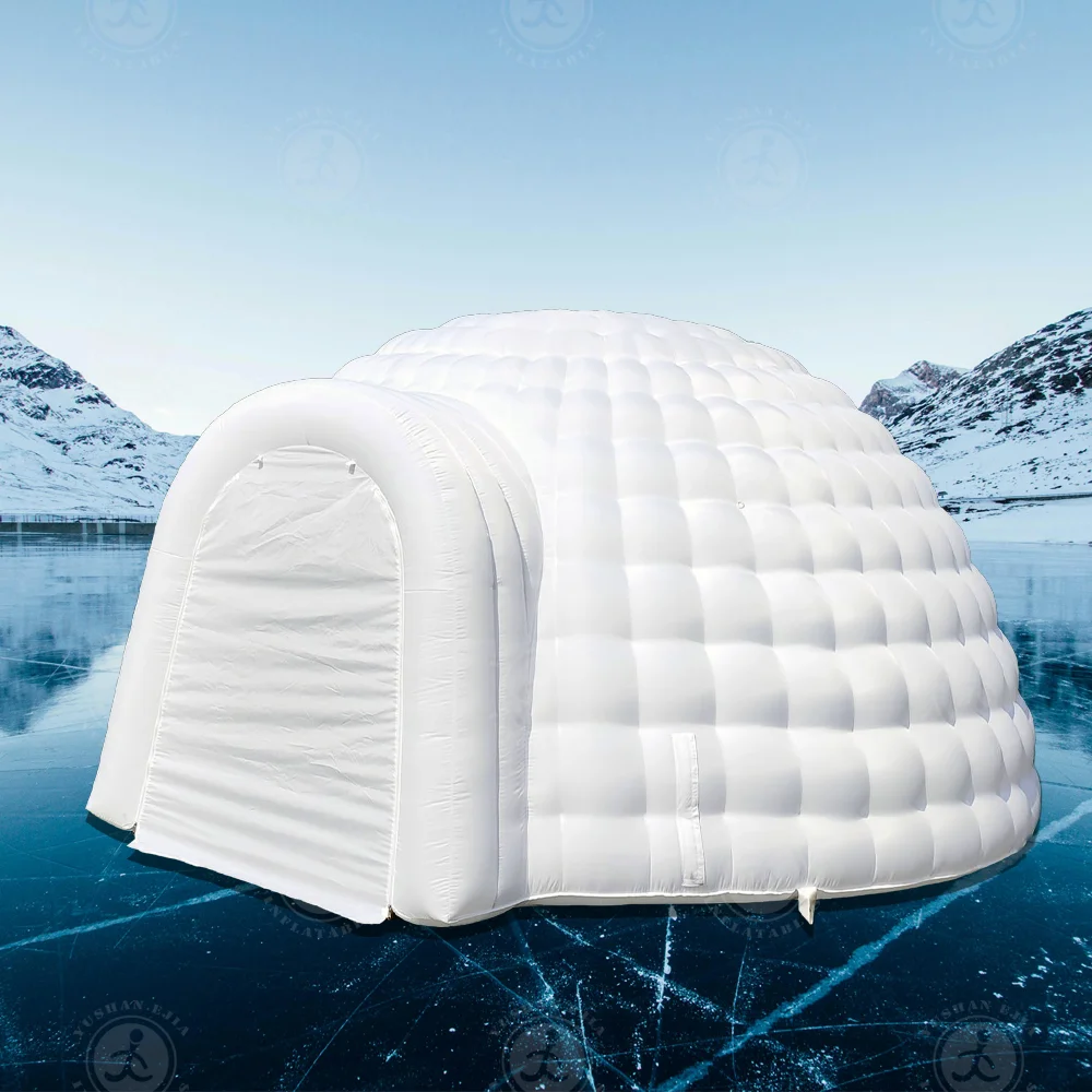 Inflatable Igloo Dome Tent 6m With LED Light Portable Night-club For Party ,Camping, Gym ,Ice Fishing Equipment,Hunting