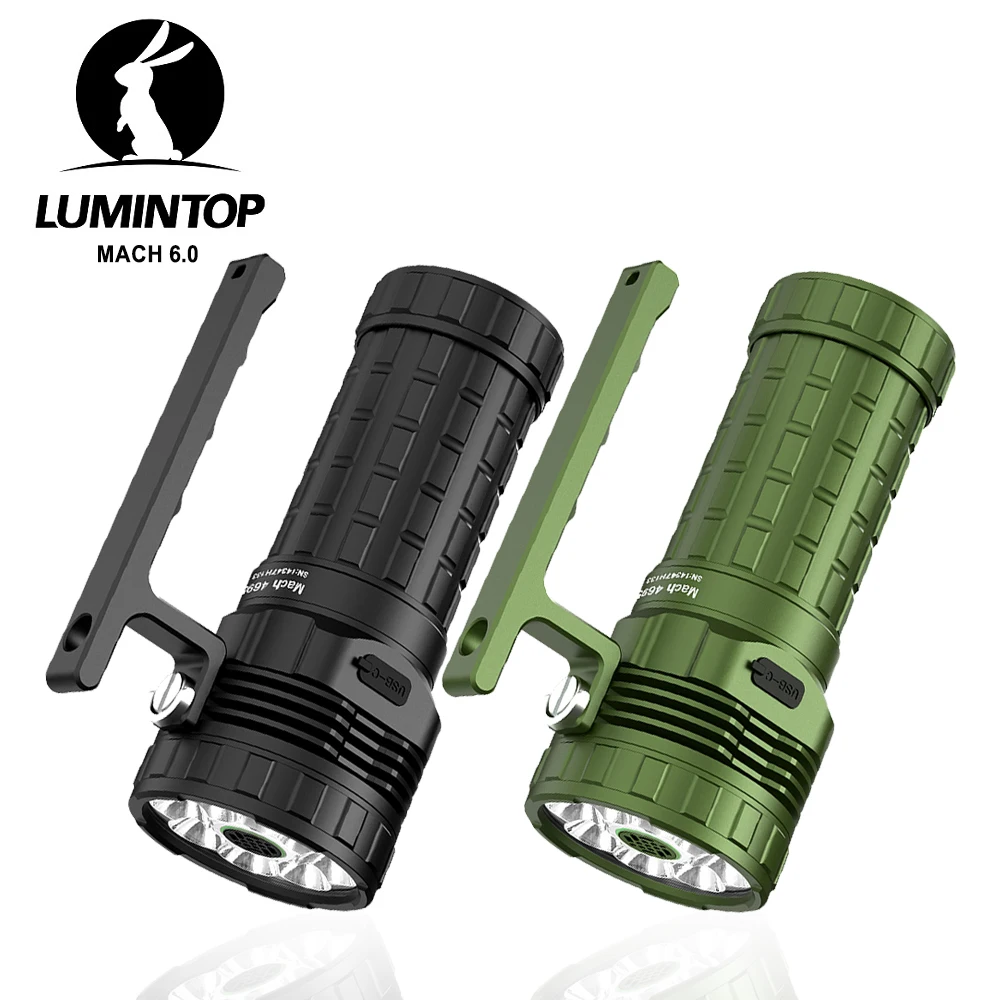 EDC LED Flashlight USB Type C Rechargeable Lamp Self Defense Torch With Fan LED Display 30000 Lumen Outdoor Lighting MACH 6.0