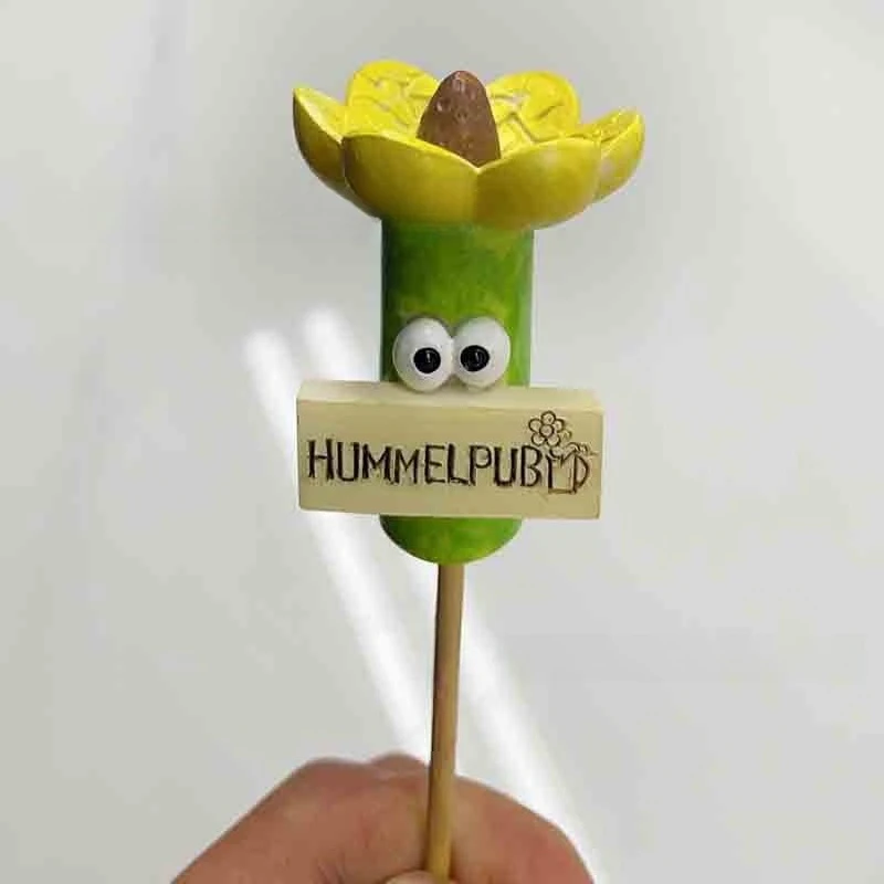 ديكور حديقة هاملبوب غريب الأطوار - حصة على شكل زهرة مع عيون جوجلي، زخرفة فريدة من نوعها في الحديقة والحديقة