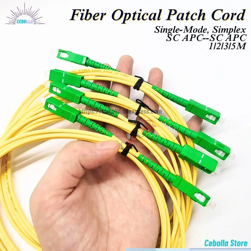 

50PCS/LOT 1/2/3/5M Singlemode Optic Cable SC APC SM 2.0Mm 3.0Mm 9/125Um FTTH Patch Cord Optical Fiber Jumper