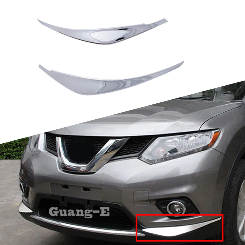 

Car Front Side Bumper Corner Trim Frame Stick ABS Anti-Rub Cover Eyebrow Hood For Nissan X-Trail XTrail T32/Rogue 2014 2015 2016