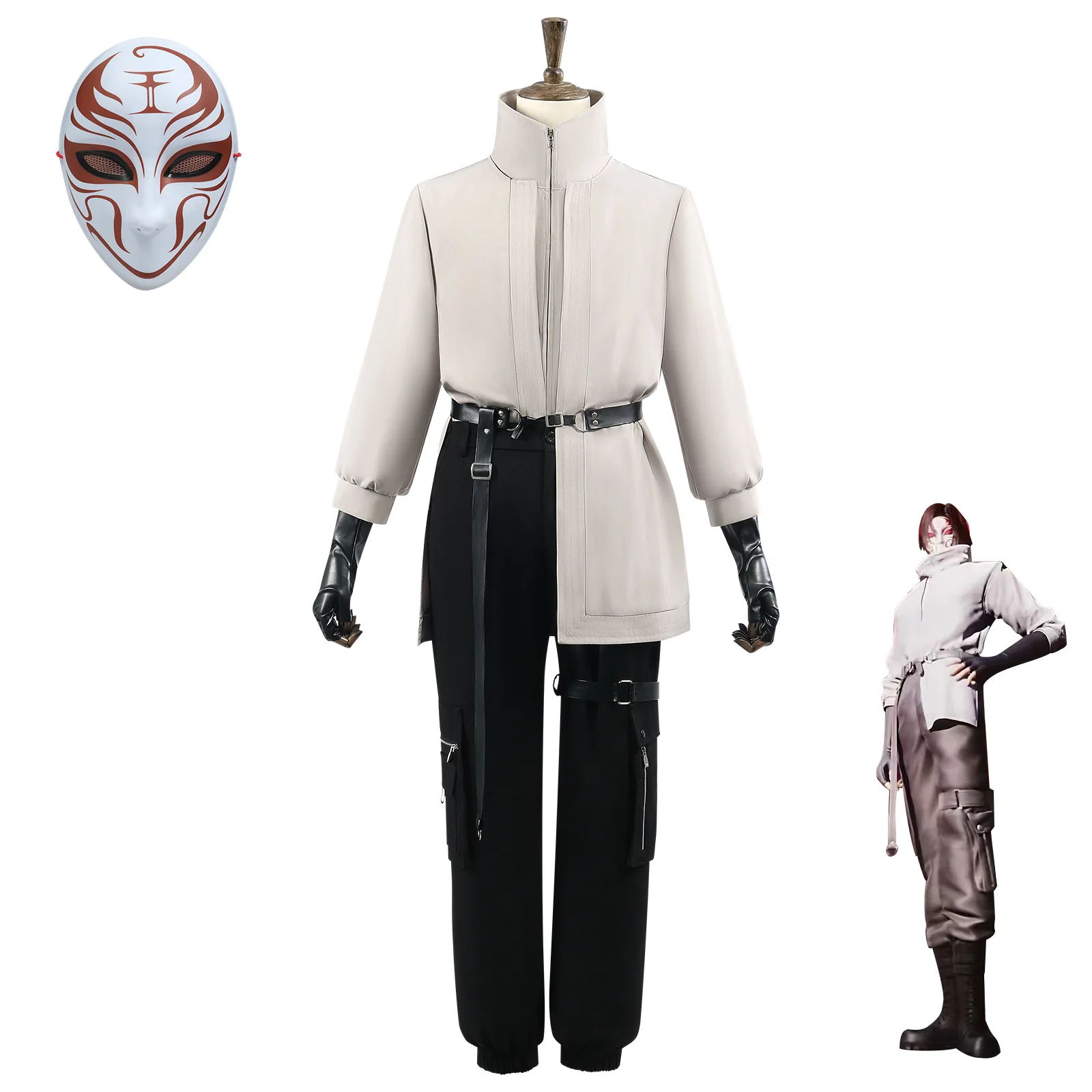 

The Mortal World Of God's Domain Cos Uniform Mask Team King Face Cosplay Two-dimensional Animation C Uniform