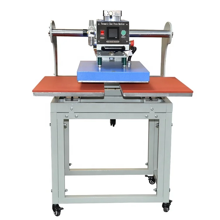 40*60CM up slide pneumatic double station heat transfer machine for T-shirt