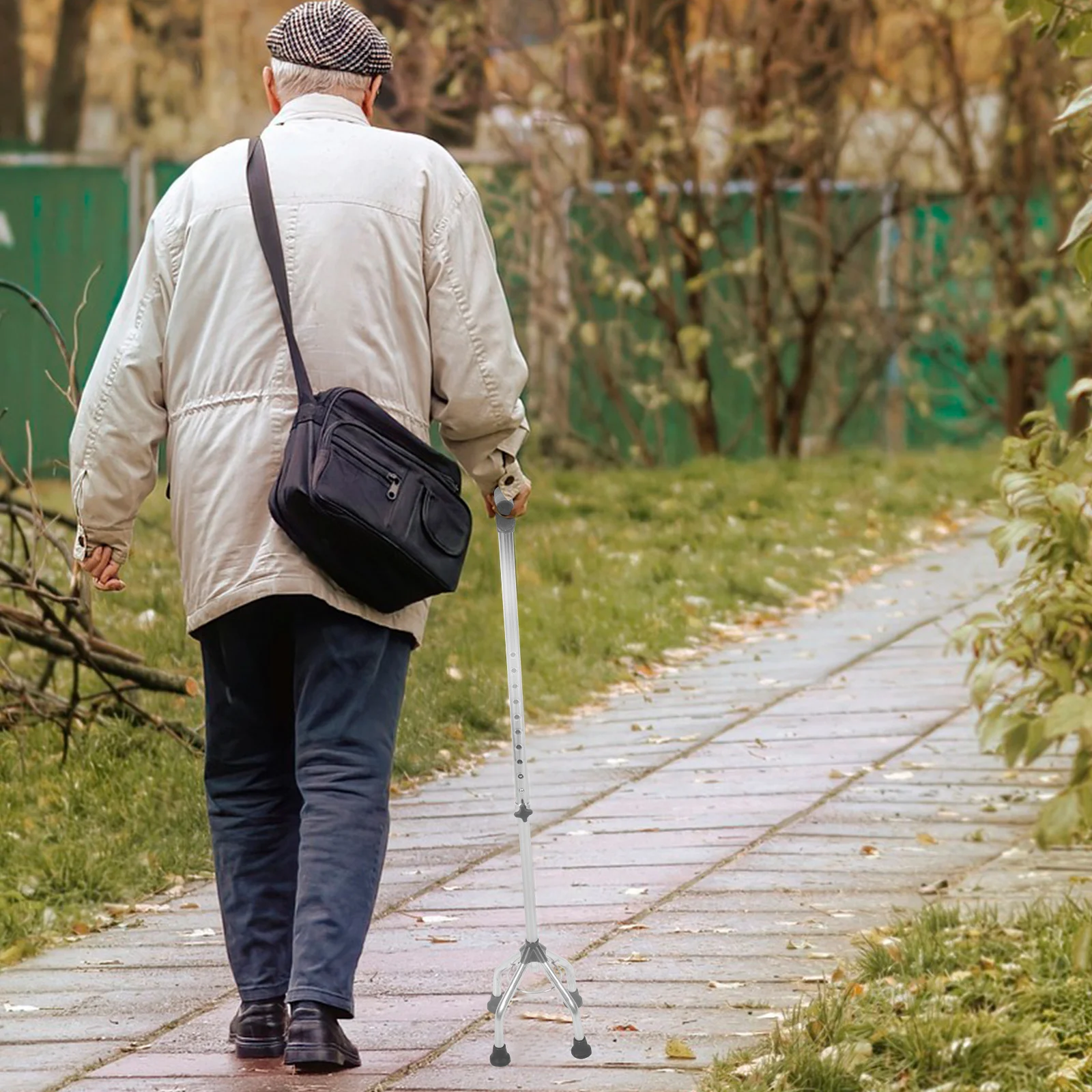 

Регулируемая трость для пожилых людей, нескользящая нескользящая легкая трость для пожилых людей, реабилизирующая поддержка
