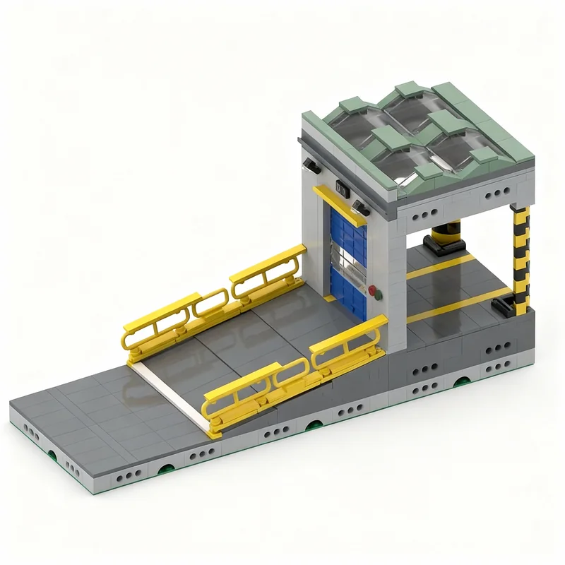 

596pcs MOC Modular Logistics Center Driveway Section City Cargo Model Building Blocks Christmas Gifts Construction Toys Assemble