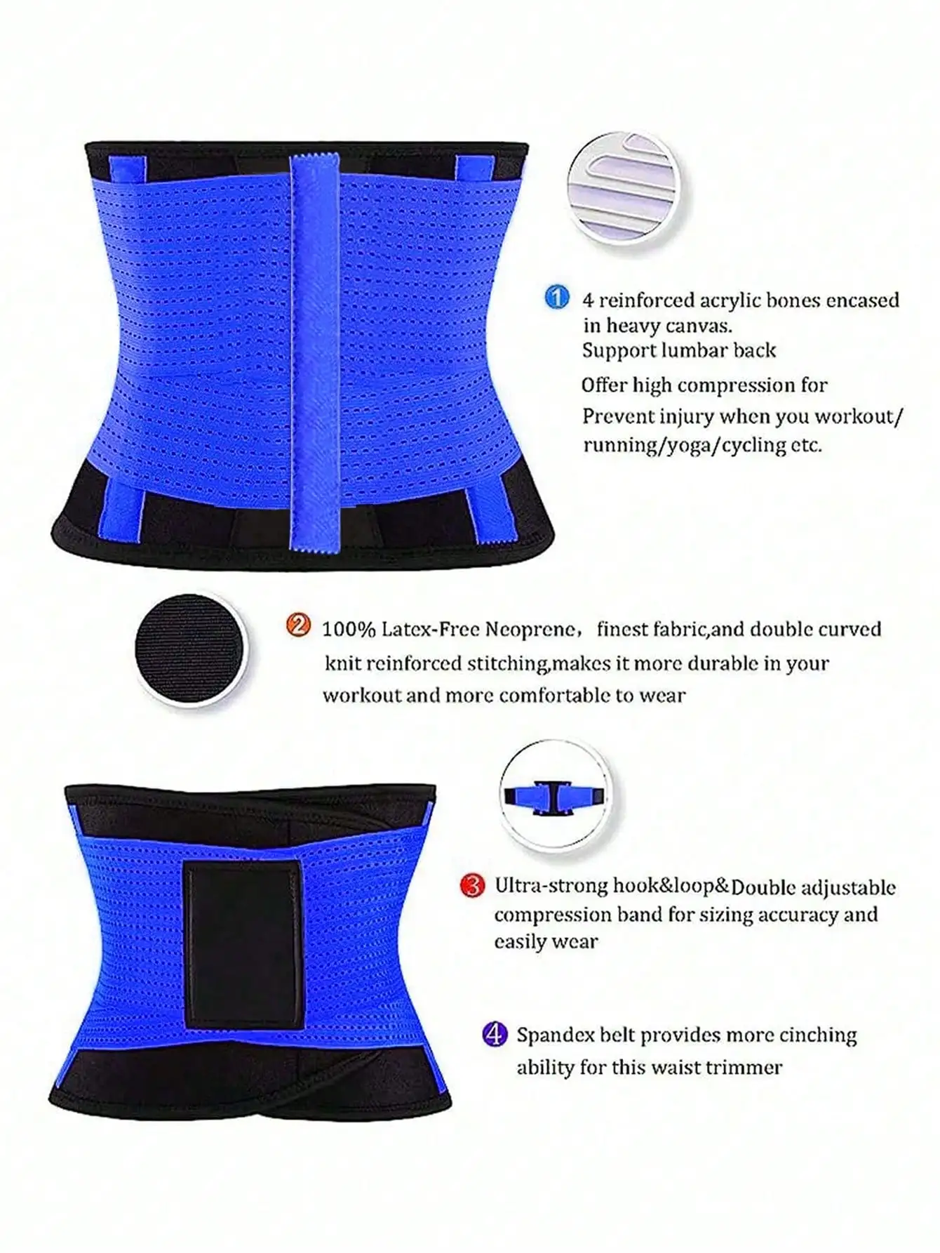 เข็มขัดพยุงเอวสำหรับเล่นกีฬา (ช่วยระบายเหงื่อ สำหรับการสควอท) เข็มขัดพยุงเอวสำหรับยกน้ำหนักและออกกำลังกาย รองรับอาการหมอนรองกระดูกสันหลังแตก