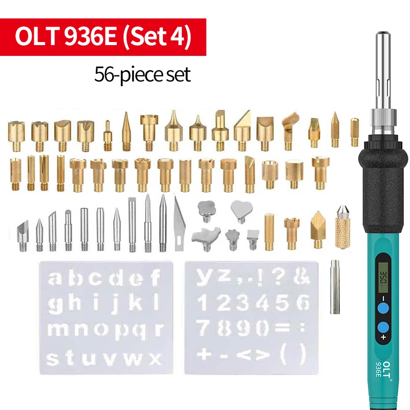 Wood Pyrograph Soldering Iron 60W Lcd Display Pyrography Engraving Burner Pen Templates For Write In Wood 220V/110V