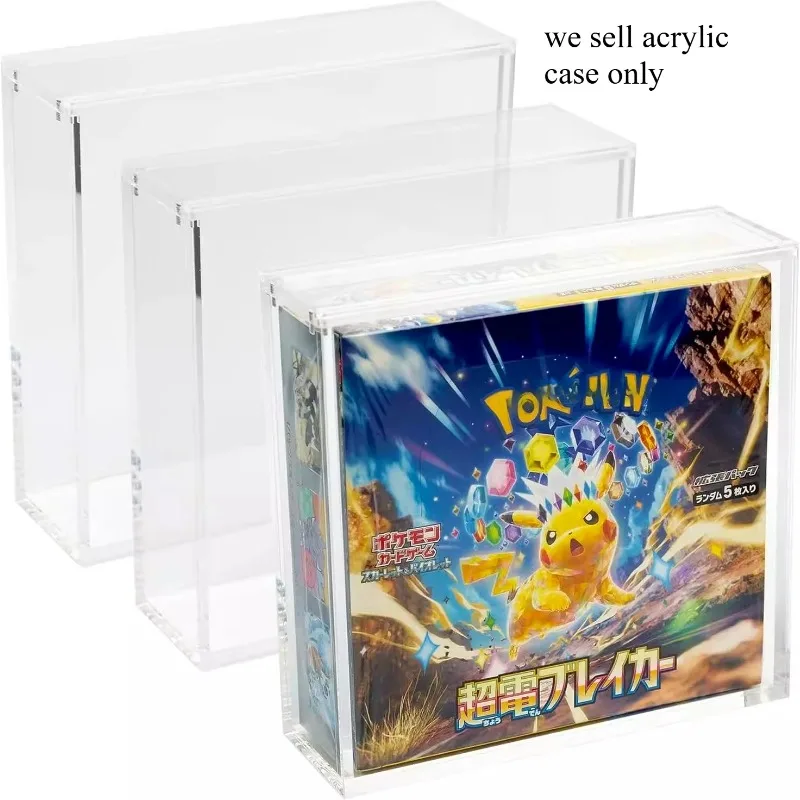 

Dusproof Strong Magnetic Dusproof Acrylic Transparent Display Case for Japanese Booster Display Pokemond ETB Trading Card Case