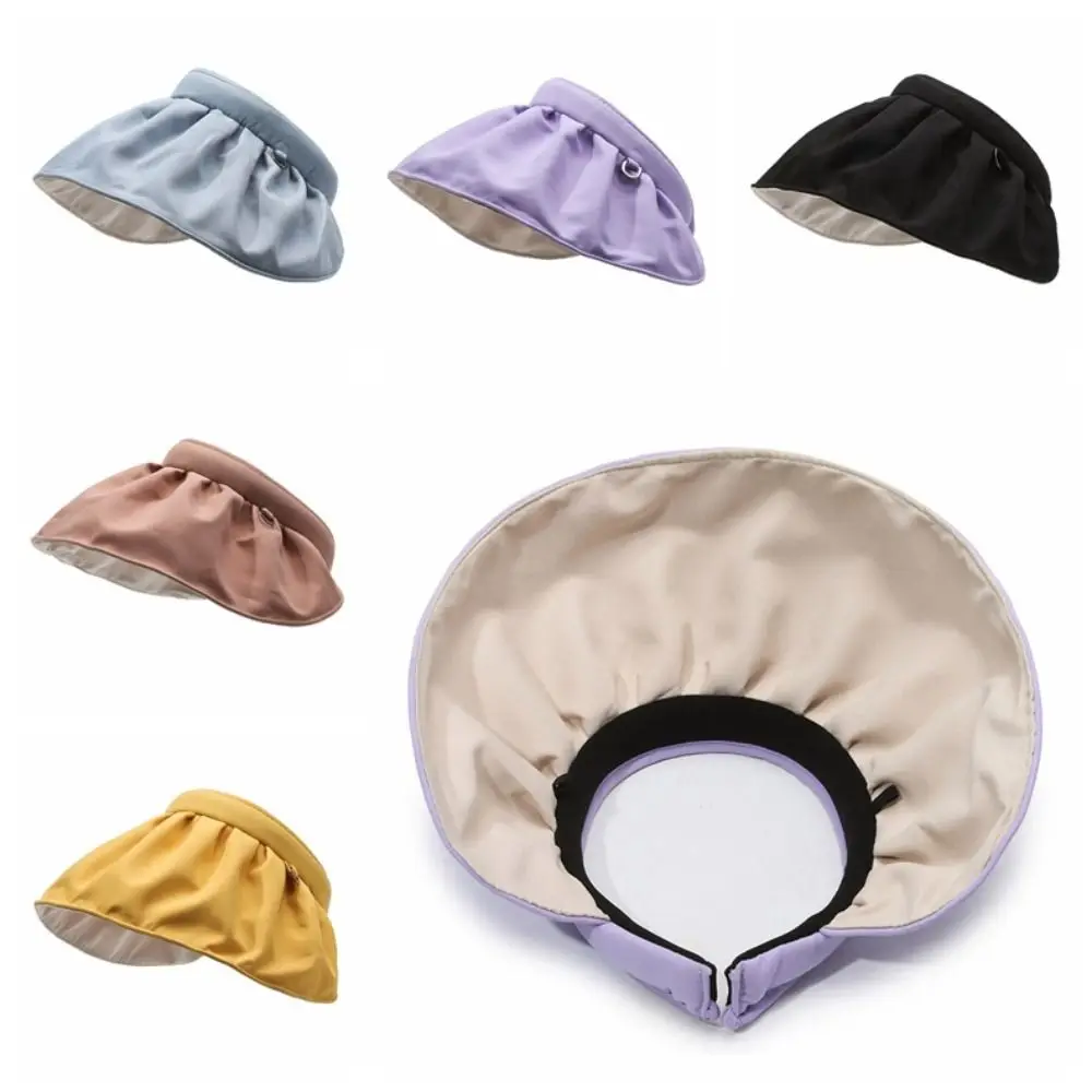 قبعة صيفية حلوة للحماية من الشمس بدون أكمام للحماية من الأشعة فوق البنفسجية، قبعة نسائية على شكل صدفة، عصابة رأس قابلة للطي، قبعة رياضية #1