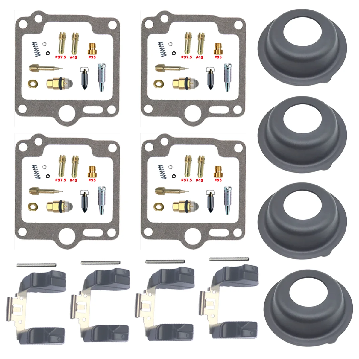 Yamaha XJR1200 1994 1995 1996 1997 1998 Carburetor Repair Kit XJR 1200 Float & Diaphragm Parts