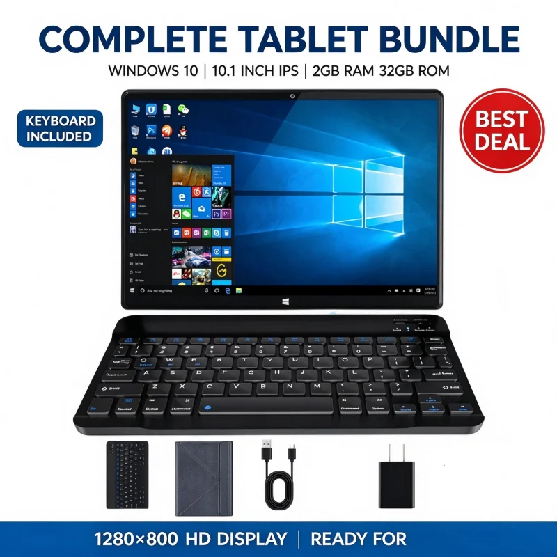 10.1인치, 2GB RAM, 32GB ROM, DS232, 윈도우 10 탑재, Z8300 쿼드 코어 프로세서, 1280x800 해상도 IPS 화면, Wi-Fi, Type-C, USB 3.0 지원 태블릿 PC