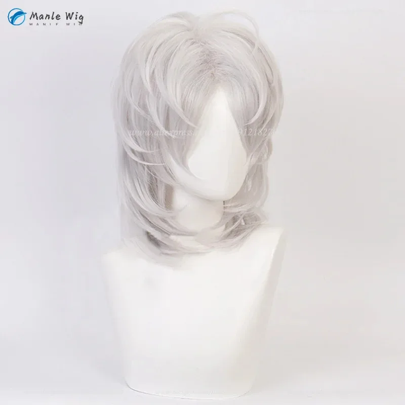 أنيمي أياكي روي سبايدر كوسبلاي قصير فضي كوسبلاي مقاوم للحرارة شعر صناعي لحفلات الهالوين + غطاء شعر مستعار مجاني