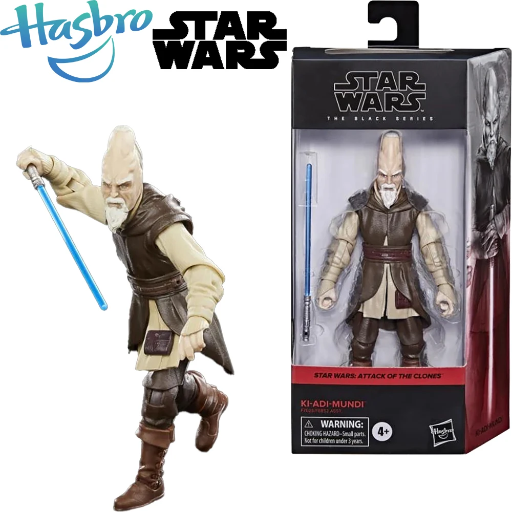 

In Stock Original Hasbro Star Wars Attack of The Clones The Black Series 6" Ki-Adi-Mundi Collection Model Toys Action Figure