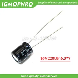 50PCS 16V220UF 6*7mm 220UF 16V 6*7 Aluminum electrolytic capacitor