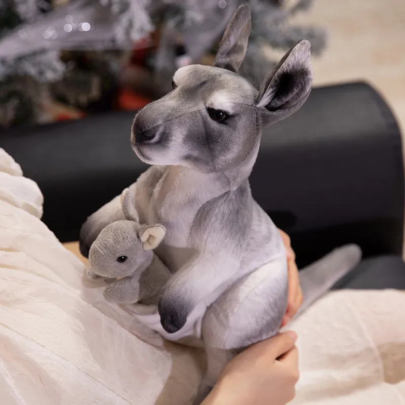 Realistische moeder-kind kangoeroe knuffel zacht gevulde pop kinderen verjaardagscadeau kinderkamer decor baby sussen slaap pop