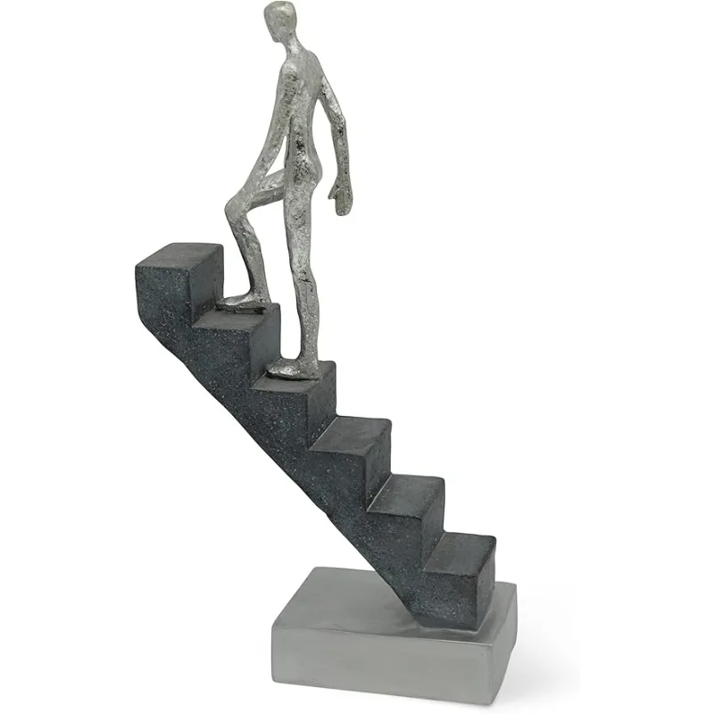 

Modern Desk Decor 'Top of The Rock'Abstract Sculpture 11" as Motivation - Modern Home Decor Figure Made of Marble Resin